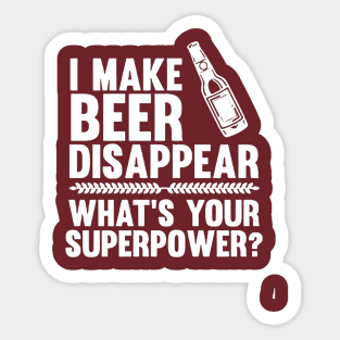 BEER DISAPPEAR Sticker